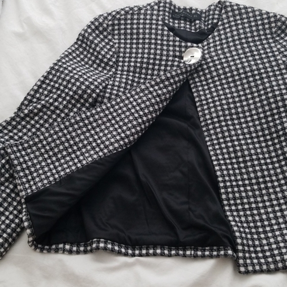 Zara Checkered Blazer Size S - Picture 7 of 14